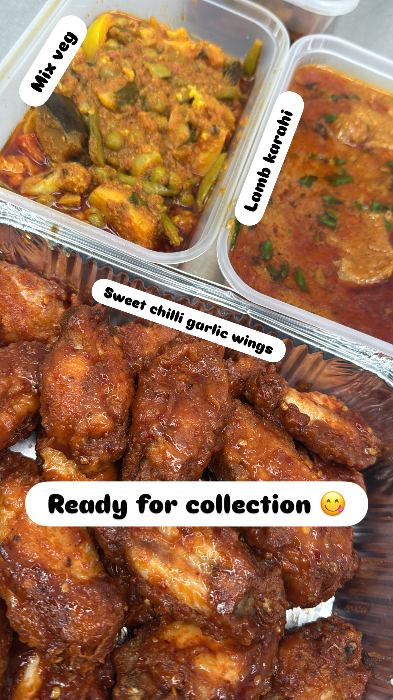 Lamb Biryani with Chicken Manchurian Soup and Chilli Chicken Bites